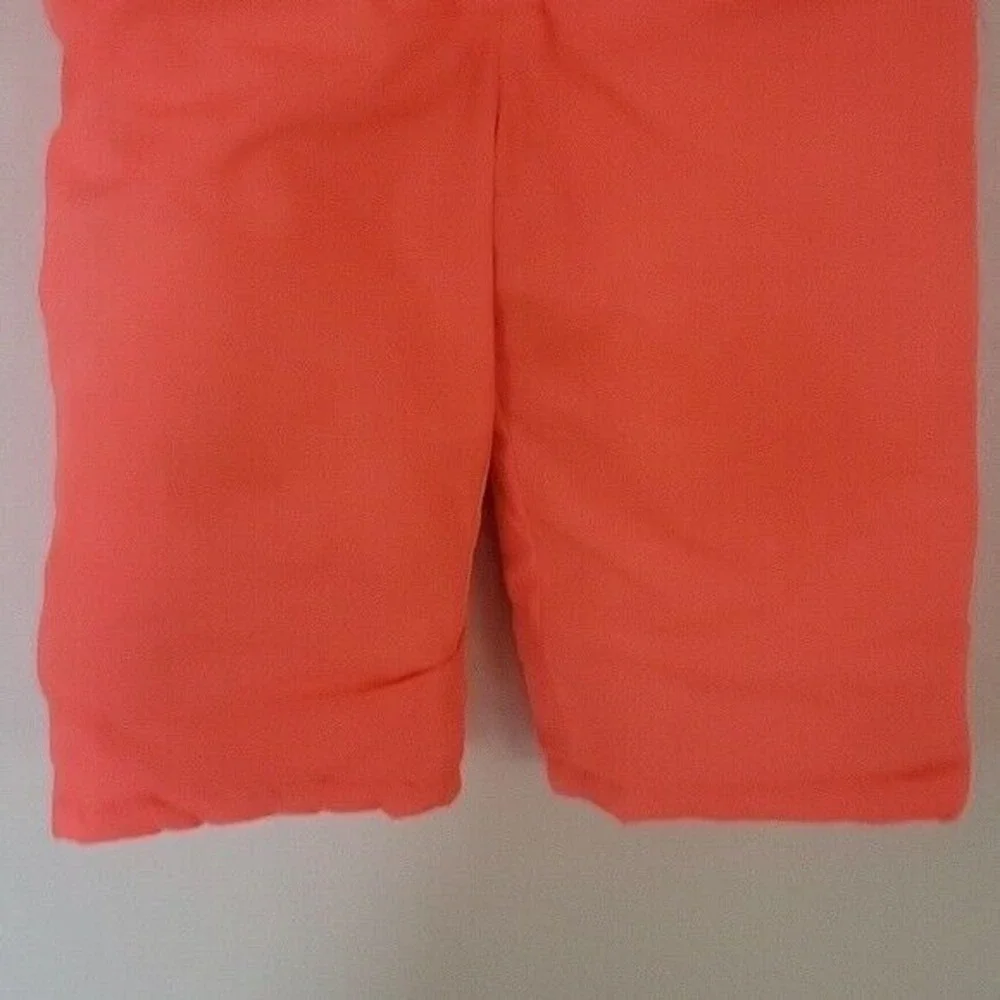 OshKosh Bgosh Girls Neon Coral Pink Orange Insulated Snow Bib Pants‎ 18M